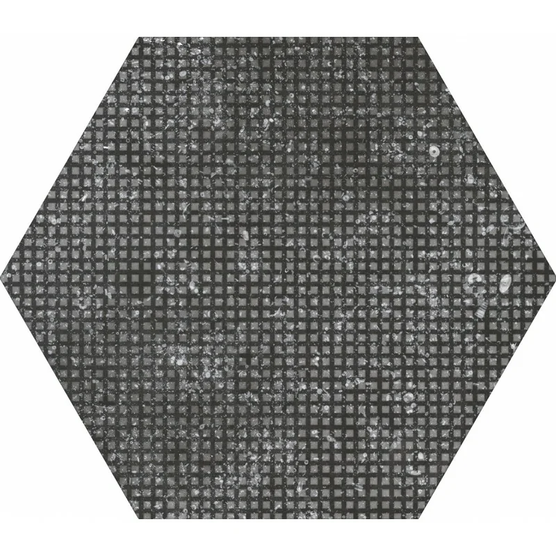 8435404921163 EQUIPE Coralstone Hexagon Melange Black EQ 23579 Gres Mat. 29,2x25,4 G1