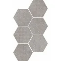 8435404921217 EQUIPE Coralstone Hexagon Melange Grey EQ 23584 Gres Mat. 29,2x25,4 G1