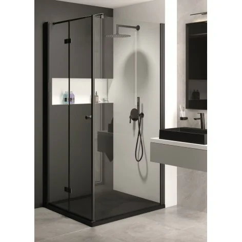 5908212095751 Sklep Ceramika Łazienkowa DEANTE Correo Brodzik Granitowy Kwadratowy 90x90 cm Nero Czarny KQR_N41B