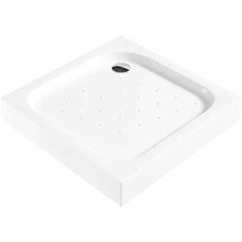 5908212064733 Sklep Ceramika Łazienkowa DEANTE Funkia Brodzik Akrylowy Kwadratowy 80x80 cm Biały KTC_042B