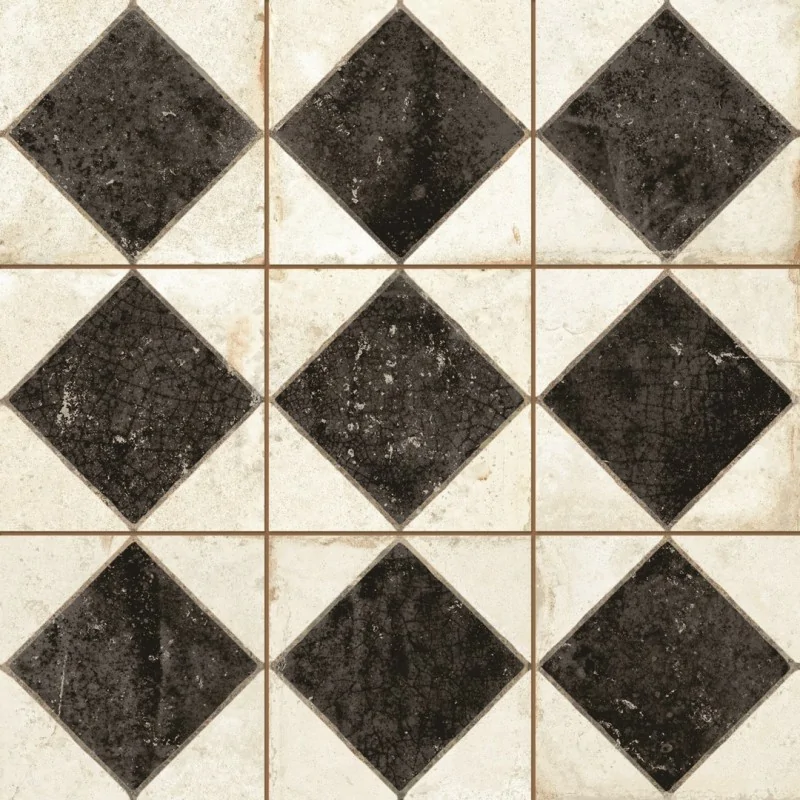 8434408408687 Sklep Płytki PERONDA FS Arles Black LT Gres Vintage Patchwork Mat+ Połysk 33x33 G1