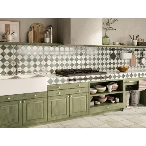 8434408408700 Sklep Płytki PERONDA FS Arles Green LT Gres Vintage Patchwork Mat+ Połysk 33x33 G1