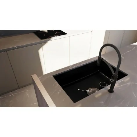 BRCN72M 5907650864004 DEANTE Corda Bateria Kuchenna z Elastyczną Wylewką - 2 Rodzaje Strumienia Nero Czarny Mat BRC_N72M
