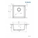 ZQAN10A 5907650845669 DEANTE Corda Zlewozmywak Granitowy 1-komorowy Podwieszany Nero ZQA_N10A