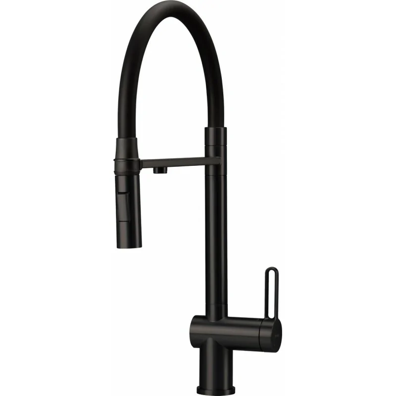 5907650864219 DEANTE Magnetic Bateria Kuchenna z Podłączeniem do Filtra Wody z Elastyczną Wylewką Nero Czarny Mat BRM_N75M