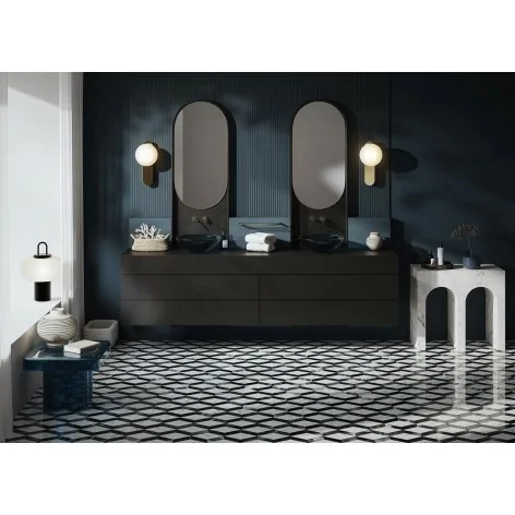 5903313358637 Sklep Płytki Mozaika Gresowa Polerowana Czarny biały marmur CERRAD Calmness Diamond Mix Mozaika Poler 25,7x20,5