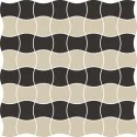 5900144099906 PARADYŻ Modernizm Nero Mozaika Prasowana Mix B Mat. K.3,6x4,4 30,86x30,86 30x30 M-P-309X309-1-MODM.NEMXB
