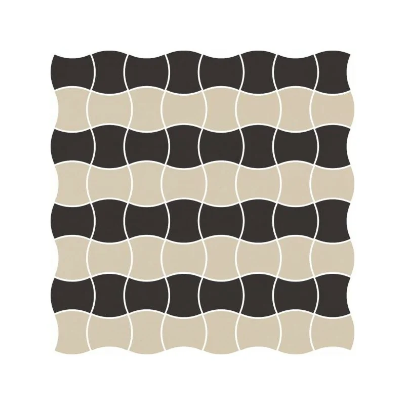 5900144099906 PARADYŻ Modernizm Nero Mozaika Prasowana Mix B Mat. K.3,6x4,4 30,86x30,86 30x30 M-P-309X309-1-MODM.NEMXB