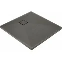 Sklep Ceramika Łazienkowa DEANTE Correo Brodzik Granitowy Kwadratowy 80x80 cm Antracyt Metalik KQR_T42B 5907650837756