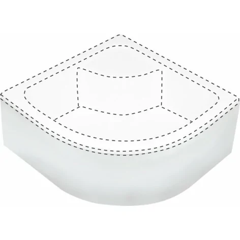 Sklep Ceramika Łazienkowa DEANTE Deep Osłona Brodzika Półokrągła 80x80 cm Biały KTD_042O 5908212008119