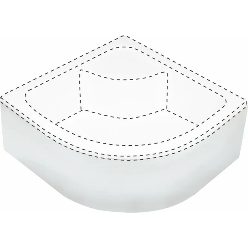 Sklep Ceramika Łazienkowa DEANTE Deep Osłona Brodzika Półokrągła 80x80 cm Biały KTD_042O 5908212008119