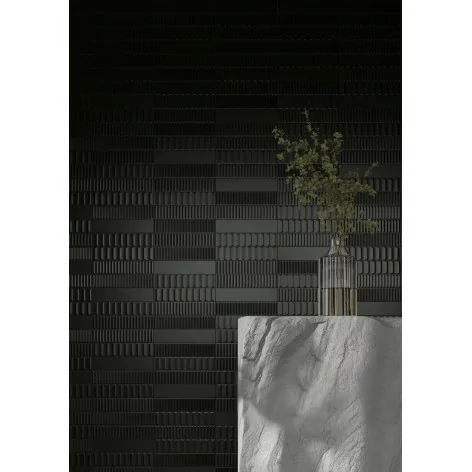 5904584187193 Sklep Płytki PARADYŻ Duo Tonne Black Płytka Ścienna Cegiełka Struktura C Mat. 6,5x29,8 SS--065X298-1-DUTO.BKC