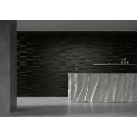 5904584187193 Sklep Płytki PARADYŻ Duo Tonne Black Płytka Ścienna Cegiełka Struktura C Mat. 6,5x29,8 SS--065X298-1-DUTO.BKC