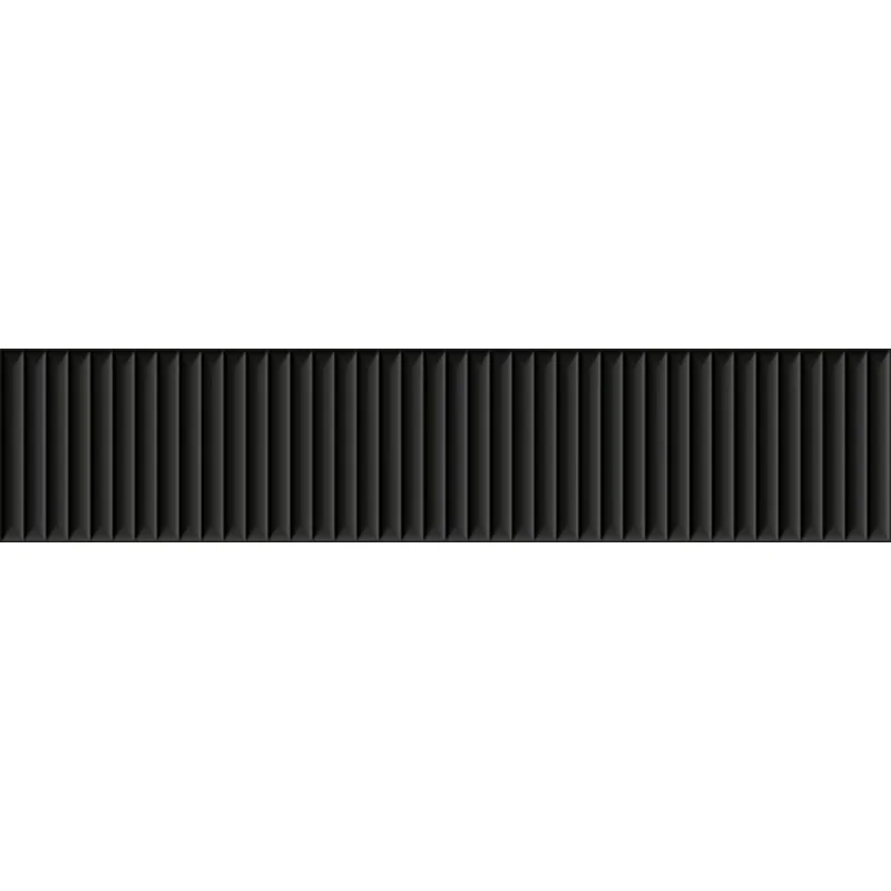 5904584187155 Sklep Płytki PARADYŻ Duo Tonne Black Płytka Ścienna Cegiełka Struktura A Mat. 6,5x29,8 SS--065X298-1-DUTO.BKA