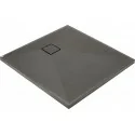 Sklep Ceramika Łazienkowa DEANTE Correo Brodzik Granitowy Kwadratowy 90x90 cm Antracyt Metalik KQR_T41B 5908212099094