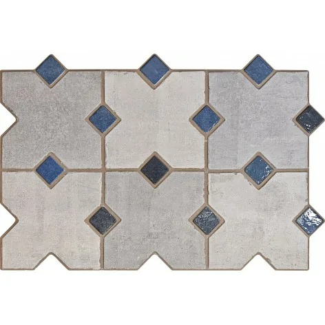 Płytki Gresowe matowe Hiszpańskie Vintage Patchwork BESTILE Ruanes Grey Płytka Podłogowa 40x60 G1