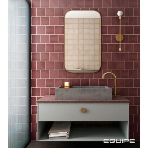 8435404943141 Sklep Płytki Hiszpańskie EQUIPE Magma Burgundy EQ 24967 Płytka Ścienna Cegiełka Mat. 6,5x20 Kafelki 10x20