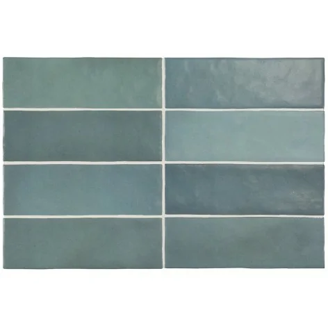 8435404943004 Sklep Płytki Kafelki Hiszpańskie EQUIPE Magma Aquamarina EQ 24966 Płytka Ścienna Cegiełka Mat. 6,5x20 Niebieska