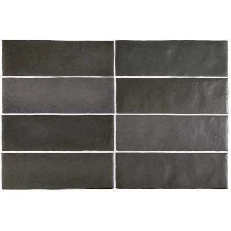 8435404943134 Sklep Płytki Hiszpańskie Kafelki Czarne EQUIPE Magma Black Coal EQ 24962 Płytka Ścienna Cegiełka Mat. 6,5x20