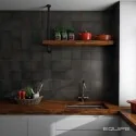 8435404934835 Sklep Płytki Hiszpańskie Kafelki EQUIPE Magma Black Coal EQ 24972 Płytka Ścienna Cegiełka Mat. 13,2x13,2 10x10