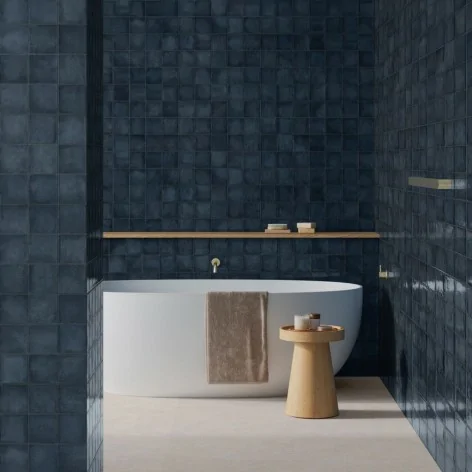 Sklep Płytki FLizy Hiszpańskie kafelki GAYAFORES Deco Amaris Plus Navy Płytka Ścienna Błyszcząca 32x62,5 30x60 10x10