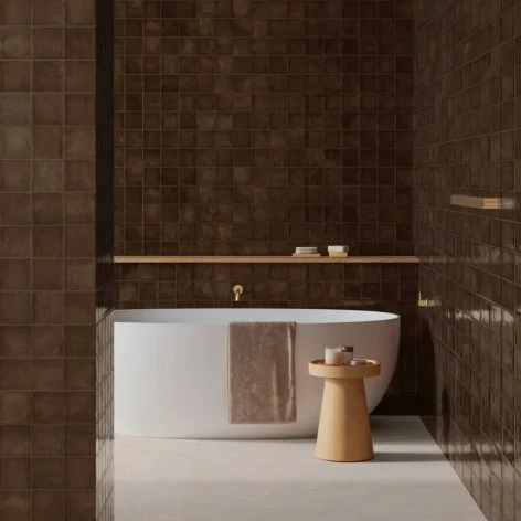 Sklep Płytki Flizy Hiszpańskie Kafelki GAYAFORES Deco Amaris Plus Cacao Płytka Ścienna Błyszcząca 32x62,5 30x60 10x10