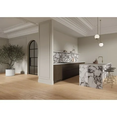 5904584162084 Płytki PARADYŻ (My Way) Woodcore Crema Gres Szkl. Rekt. Struktura Mat. 19,8x119,8 20x120 RSR-0,2X1,2-1-WOCO.CR