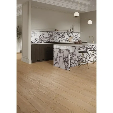 5904584162084 Płytki PARADYŻ (My Way) Woodcore Crema Gres Szkl. Rekt. Struktura Mat. 19,8x119,8 20x120 RSR-0,2X1,2-1-WOCO.CR