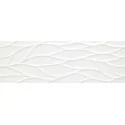 Sklep Płytki Strukturalne SALONI Fluctus Nacar Płytka Ścienna Rekt. Połysk 30x90 białe płytki o strukturze 3d
