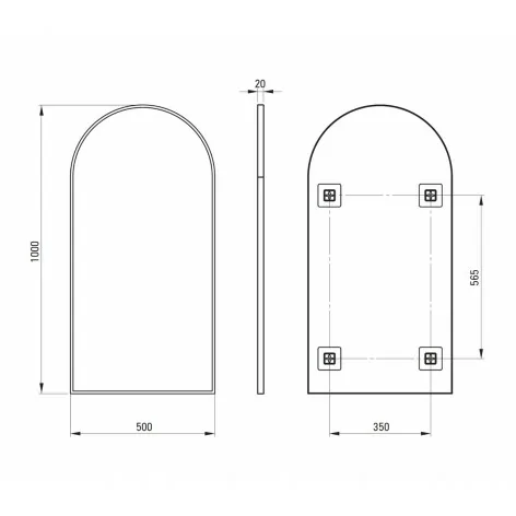 5907650871613 DEANTE Silia Lustro Wiszące w Ramie - Brąz Szczotkowany - ADI_C851 - Lustro łazienkowe półokrągłe miedź