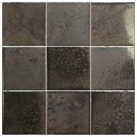 8435081436790 Czarne kafelki hiszpańskie EQUIPE Bohemian Charcoal EQ 32336 Płytka Cegiełka Połysk 10x10