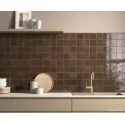 8435081436769 Sklep Hiszpańskie Brązowe Kafelki EQUIPE Bohemian Coffee Quartz EQ 32333 Płytka Cegiełka Połysk 10x10