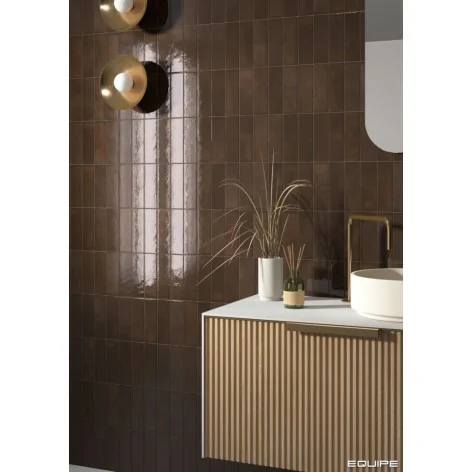 8435081436769 Sklep Hiszpańskie Brązowe Kafelki EQUIPE Bohemian Coffee Quartz EQ 32333 Płytka Cegiełka Połysk 10x10