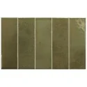 8435081436851 Hiszpańskie zielone kafelki EQUIPE Bohemian Bronze Green EQ 32342 Płytka Cegiełka Połysk 6x18,6 Cegiełki