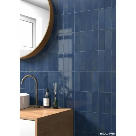 8435081436844 Hiszpańskie niebieskie kafelki EQUIPE Bohemian Dark Blue EQ 32341 Płytka Cegiełka Połysk 6x18,6 płytki cegiełki