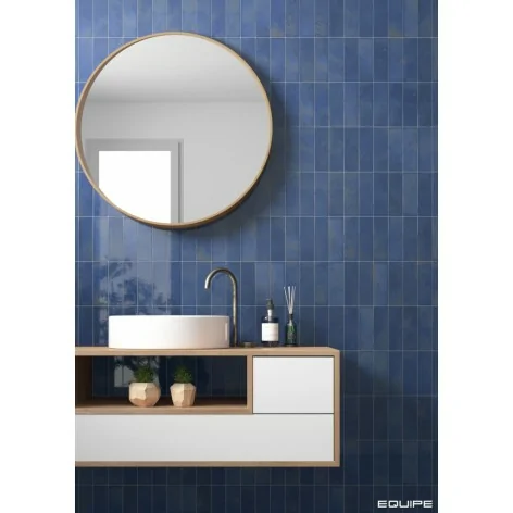 8435081436844 Hiszpańskie niebieskie kafelki EQUIPE Bohemian Dark Blue EQ 32341 Płytka Cegiełka Połysk 6x18,6 płytki cegiełki