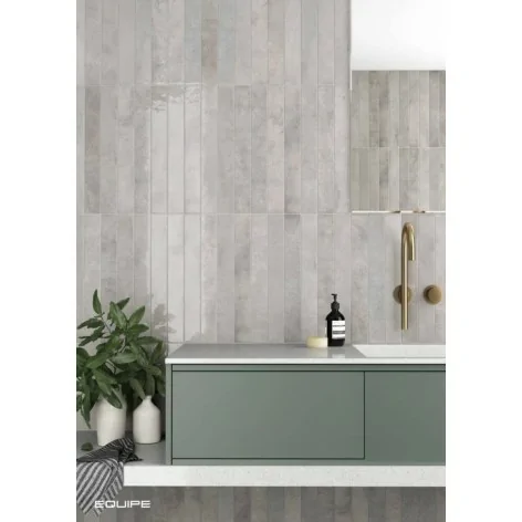 8435081430316 Hiszpańskie Kafelki Łazienkowe EQUIPE Verticale Dim Gray EQ 31926 Płytka Ścienna Cegiełka Połysk 5x40