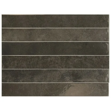 8435081430323 Hiszpańskie Kafelki Łazienkowe EQUIPE Verticale Soot EQ 31927 Płytka Ścienna Cegiełka Połysk 5x40