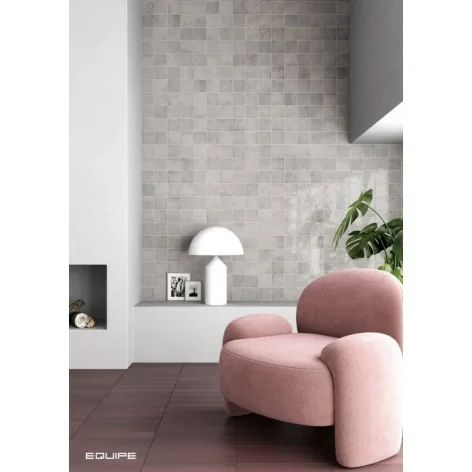 8435081429631 Hiszpańskie kafelki łazienkowe EQUIPE Verticale Dim Gray EQ 31871 Płytka Ścienna Cegiełka Połysk 10x10 G1