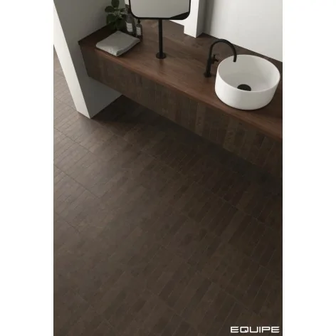 8435081414019 Hiszpańskie kafelki podłogowe EQUIPE Stage Brown EQ 31389 Płytka Gresowa Cegiełka Mat. 10x10 brązowe