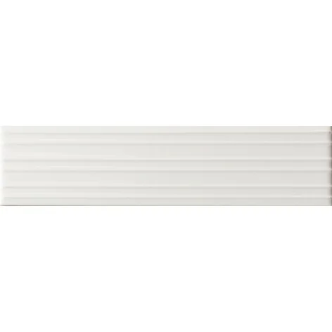 8435081437599 EQUIPE Lumina Rivia White Alyssum EQ 32416 Płytka Cegiełka Ścienna Błyszcząca 6x24,6 Hiszpańskie kafelki struktura