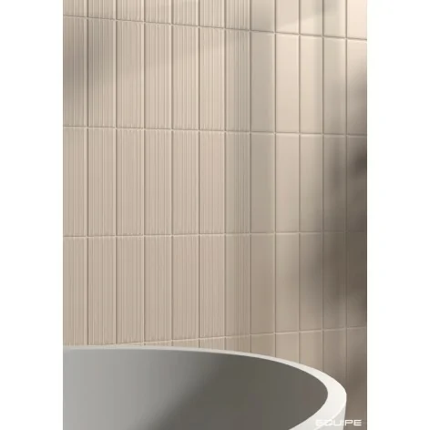 8435081437131 EQUIPE Lumina Rivia Sandshell MATT EQ 32371 Płytka Cegiełka Ścienna Matt. 6x24,6 Hiszpańskie kafelki strukturalne