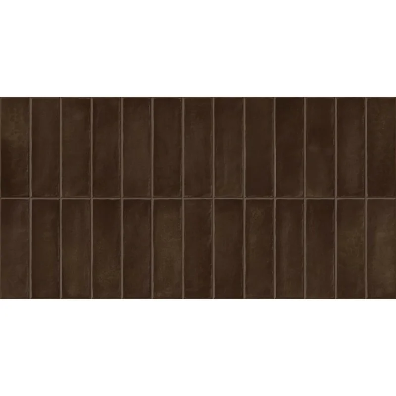 Płytki Cegiełki Hiszpańskie GAYAFORES Deco Artis Plus Cocoa Cegiełka Błyszcząca 32x62,5 30x60 Hiszpańskie kafelki łazienkowe
