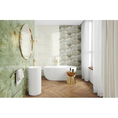 5900199285767 TUBĄDZIN (Domino) Biloba Ivory Płytka Gresowa Połysk 59,8x59,8 60x60 Płytki Podłogowe PP-02-834-0598-0598-1-008