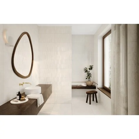 5900199286016 Płytki Łazienkowe TUBĄDZIN (Domino) Linva Ivory STR Płytka Ścienna Mat 30,8x60,8 PS-02-837-0308-0608-1-004