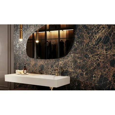 5901771074687 OPOCZNO NT1344-001-1 Nero Dorato Lappato Matt Rect 59,8x119,8 60x120 płytki marmurowe czarny marmur