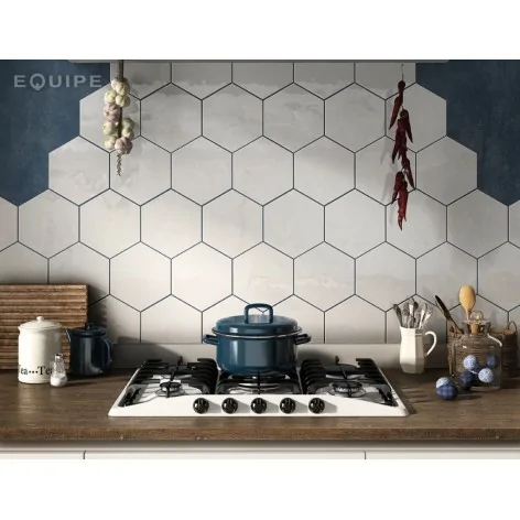 8435404933012 EQUIPE Hexatile Blanco Brillo EQ 20519 Płytka Gresowa Błyszcząca 17,5x20 Hiszpańskie kafelki podłogowe białe