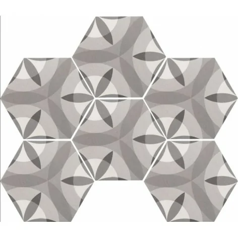 8435404933265 EQUIPE Hexatile Nature B&W EQ 21355 Płytka Gresowa Mat. 17,5x20 Hiszpańskie kafelki podłogowe patchwork