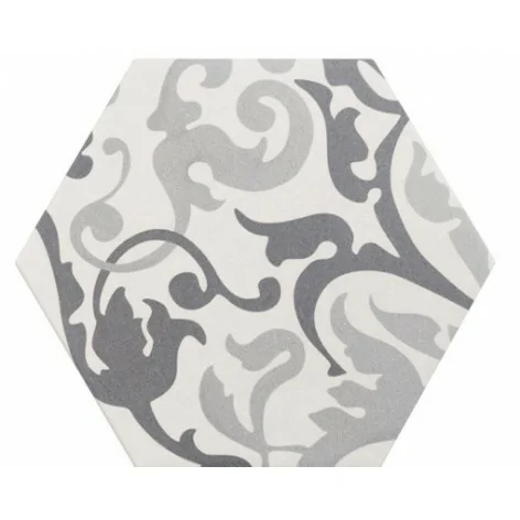 8435404933203 EQUIPE Hexatile Harmony B&W EQ 21357 Płytka Gresowa Mat. 17,5x20 Hiszpańskie kafelki patchwork podłogowe