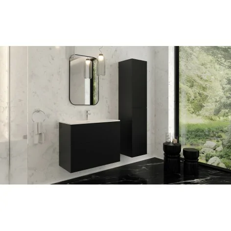 5907650830887 DEANTE MOKKO - Lustro Wiszące w Ramie - Prostokątne - Nero - ADM_N801 - LUSTRO ŁAZIENKOWE - Lustra Łazienkowe